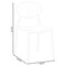 Fabulaxe Modern Plastic Outdoor Dining Chair with Open Oval Back Design, White, PK 2 QI004226.WT.2 - alternate 7